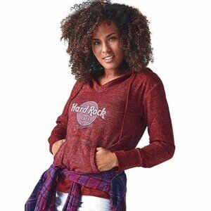 Hard Rock Cafe Lightweight Sweatshirt Size Small Burgundy French Terry Sweater S